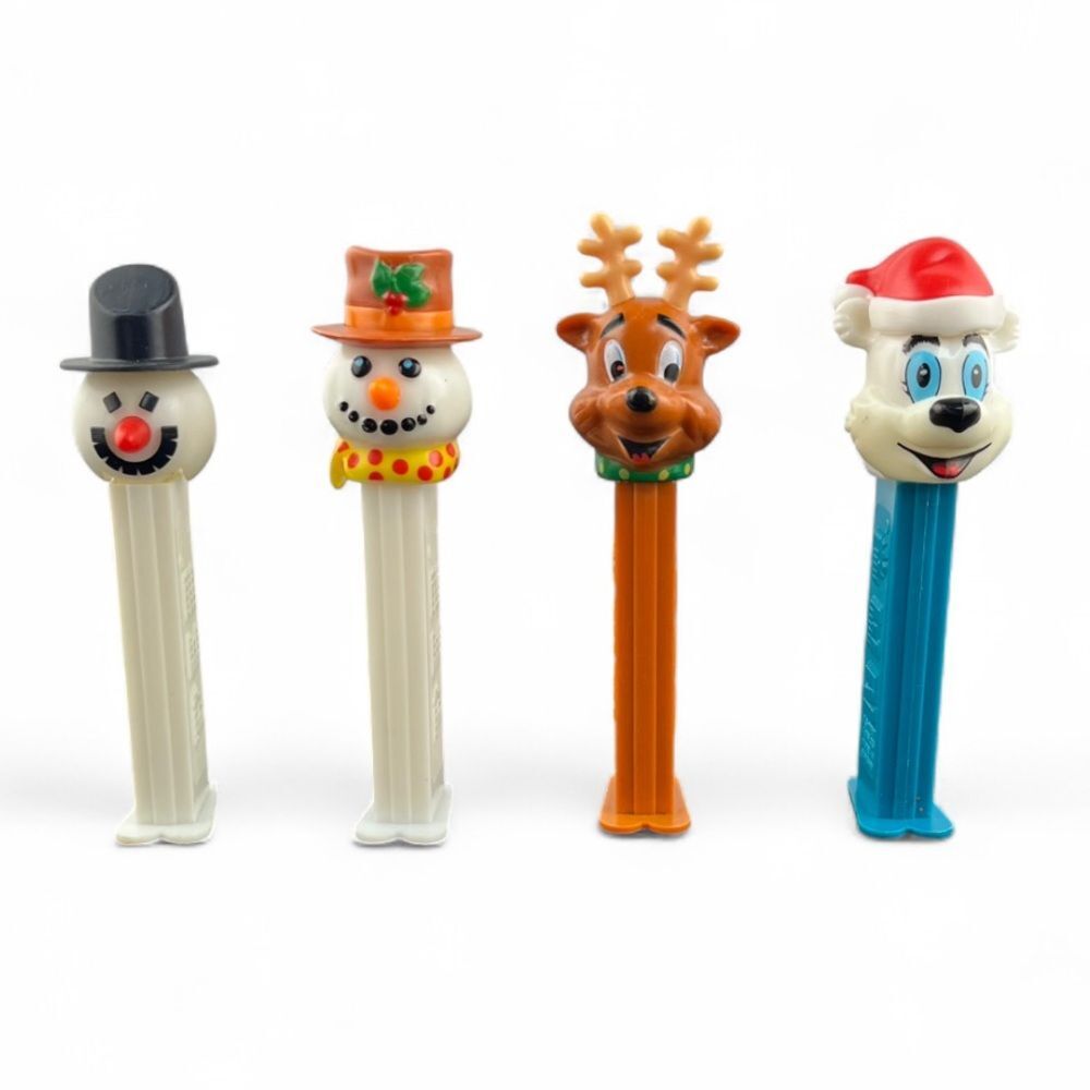 Vintage Christmas Themed PEZ Dispensers Set